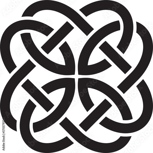 Celtic intertwining knot pattern
