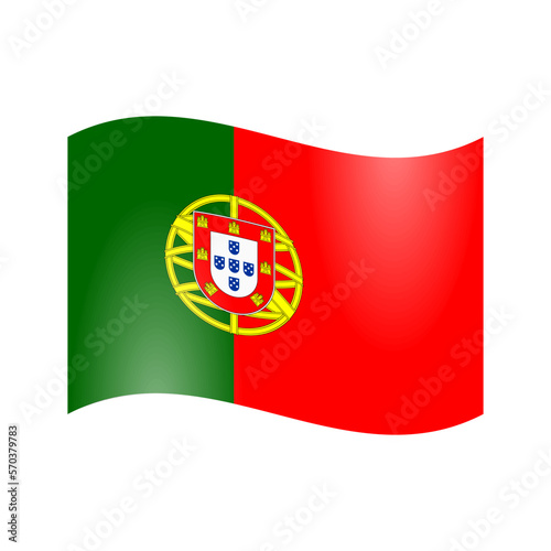 Vector graphics of the national flag of Portugal