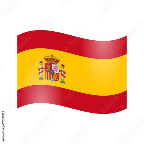The national flag of Spain photo