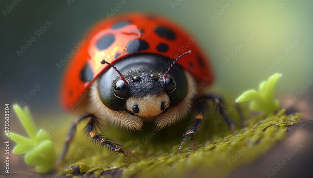Fototapeta premium macro coccinelle de face