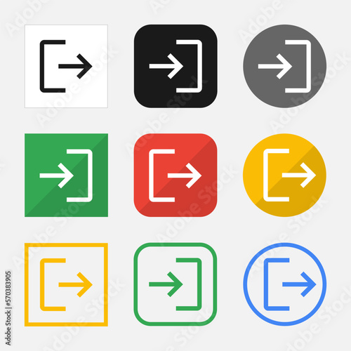 Set of Login and Logout icons for your web site or mobile app Free Download Set of Login and Logout icons for your web site or mobile app - GFXLoad