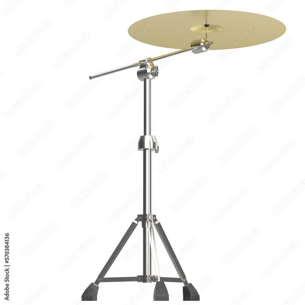 3D rendering illustration of a ride cymbal 3D rendering illustration of a ride cymbal