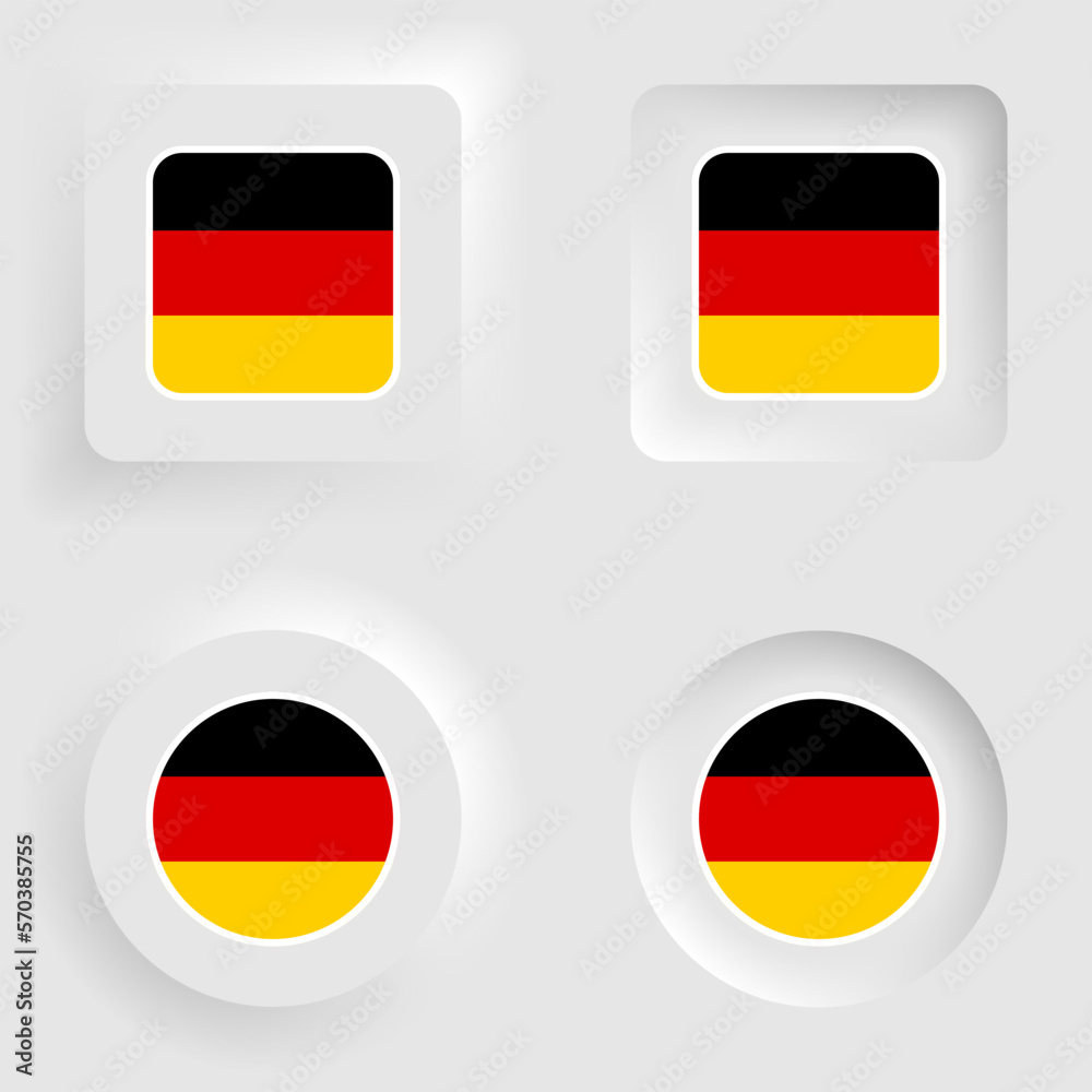 Germany neumorphic graphic and label set. Germany neumorphic graphic and label set.