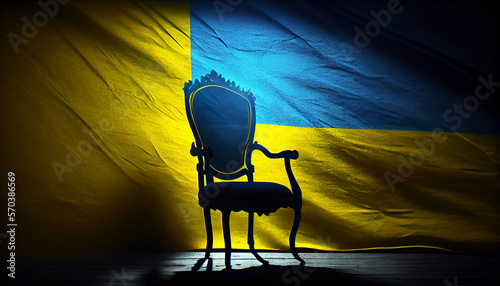 Ukraine EU Flag illustration background Ukrainian flags by generative AI photo