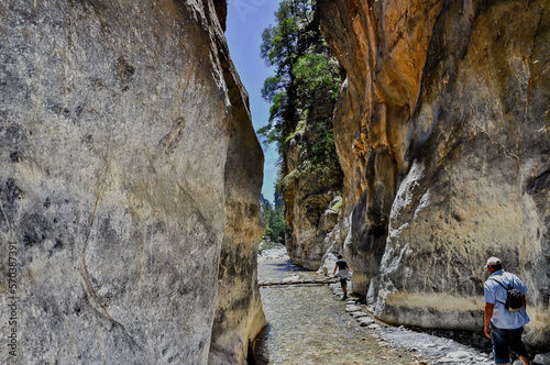 Samaria gorge on Crete island in the summer. photo