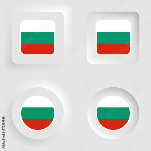 Free Download Bulgaria neumorphic graphic and label set. - GFXLoad