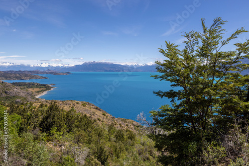 View over the beautiful Lago General Carrera in southern Chile   © freedom_wanted