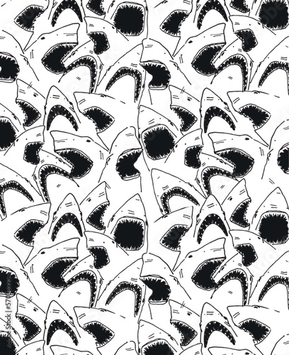 shark illustration for print