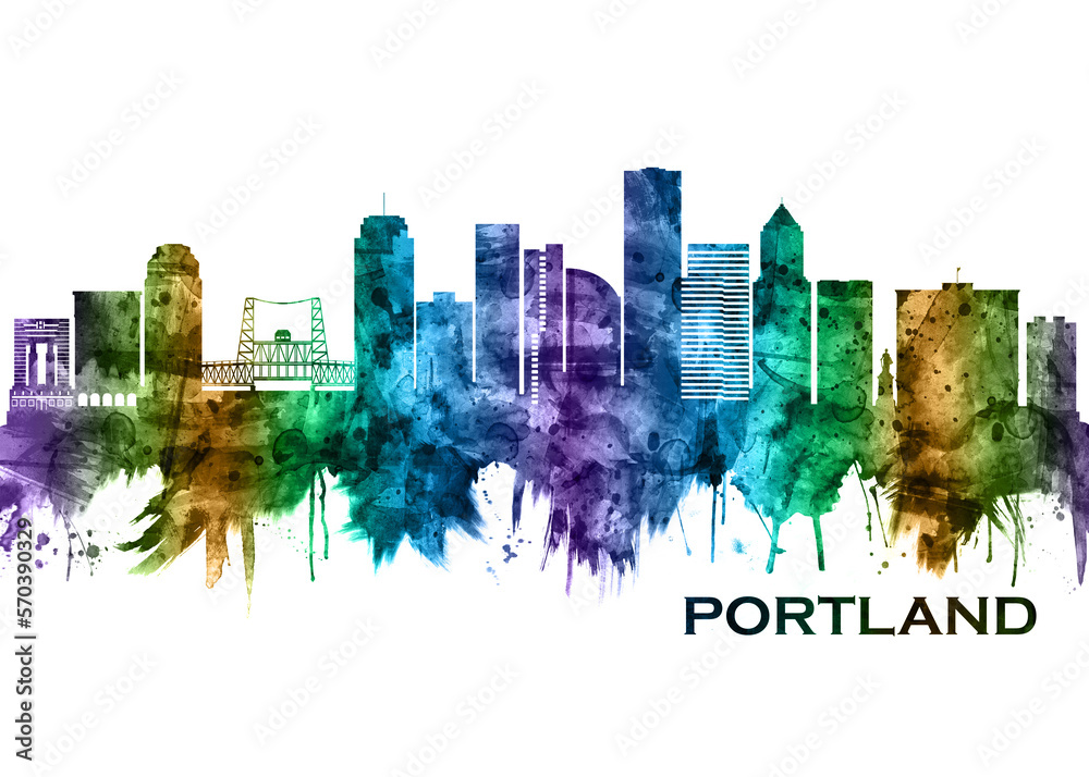 Fototapeta premium Portland Oregon Skyline
