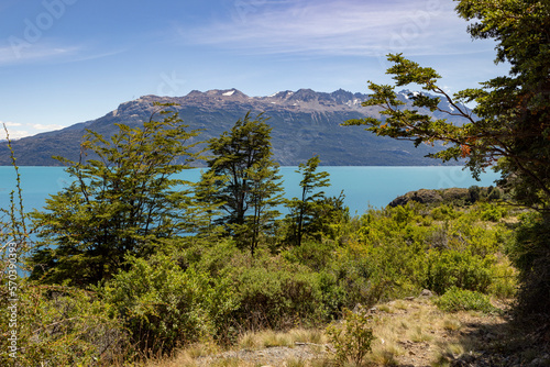 View over the beautiful Lago General Carrera in southern Chile  