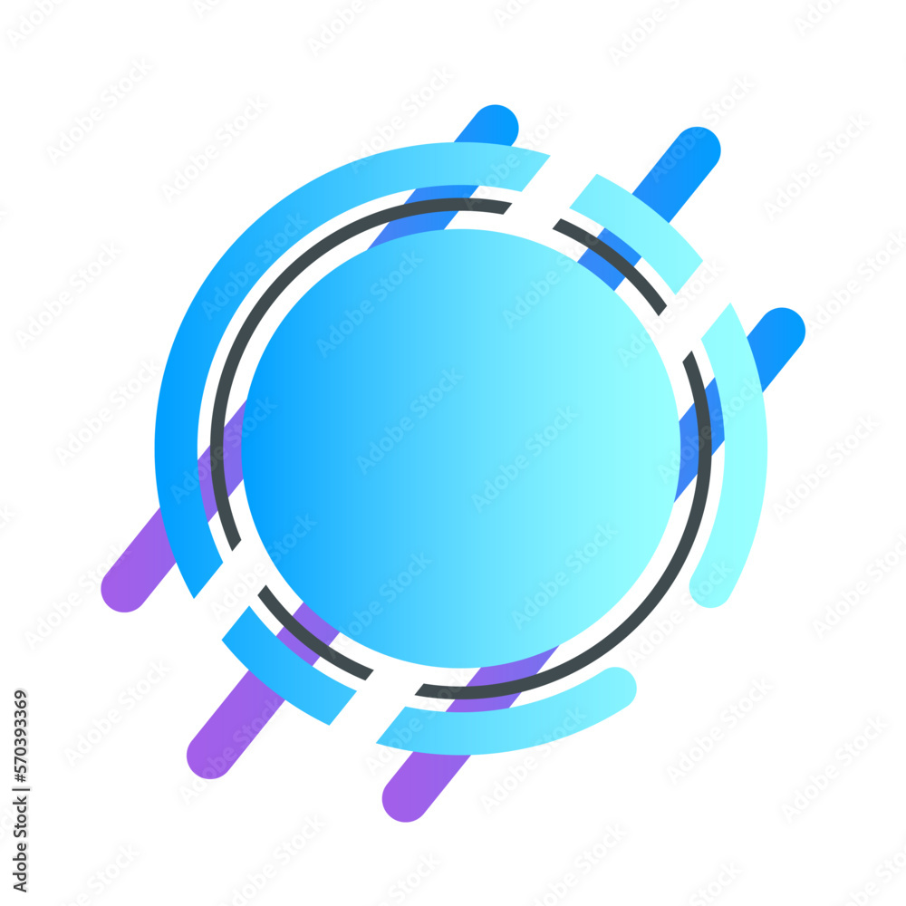 Abstract Background. Blue circle and lines. Gradient fill. Abstract Background. Blue circle and lines. Gradient fill.