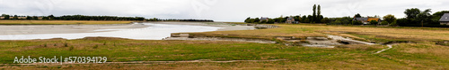 Panorama of the Bay of Le Mont-Saint-Michel, Normandy, France