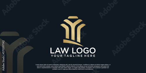 Lawyer logo design Premium Vector