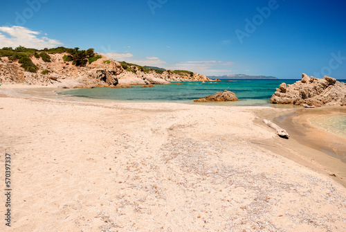 Sardegna, spiaggia solitaria nei pressi di Muravera, Italia, Europa 