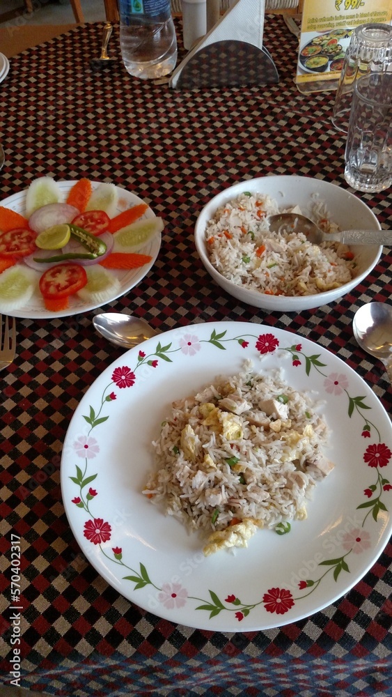 rice with chicken rice with chicken