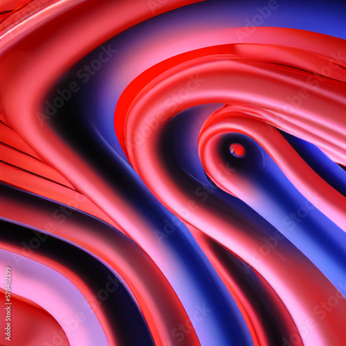 Generative AI red and blue abstract