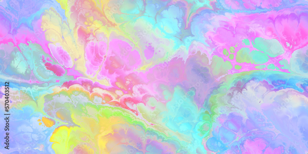 rainbow clouds marbled seamless tile repeat pattern