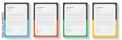 Modern Creative & Clean business style letterhead bundle of your corporate project design. letterhead flyer corporate official minimal creative abstract professional informative newsletter magazine.