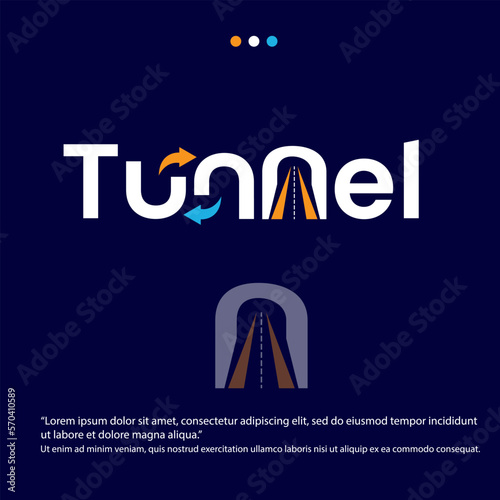 TUNNEL logo design vector template