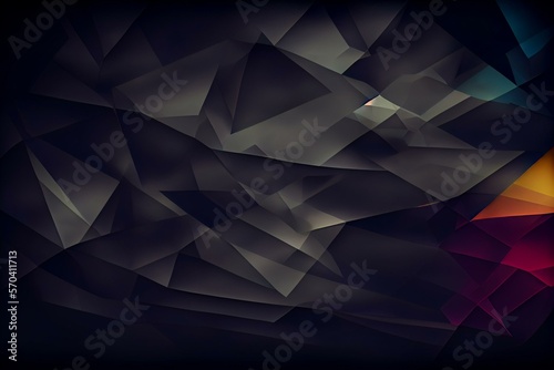 Dark abstract polygonal background. watercolor style abstract. AI Generated