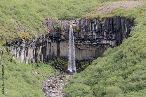 Beautiful Skaftafell waterfall in Iceland