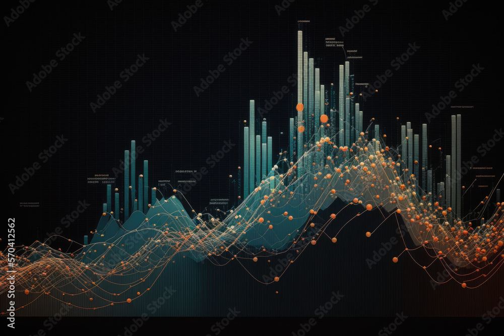 Data Visualization of Timeseries Line graph generative ai Stock ...