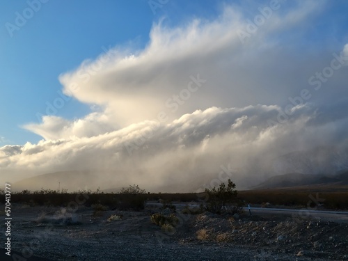 clouds over the mountains