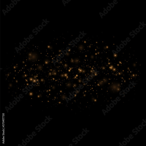 Shining bokeh isolated on transparent background. Christmas concept