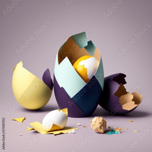cracked design eggs colourful 