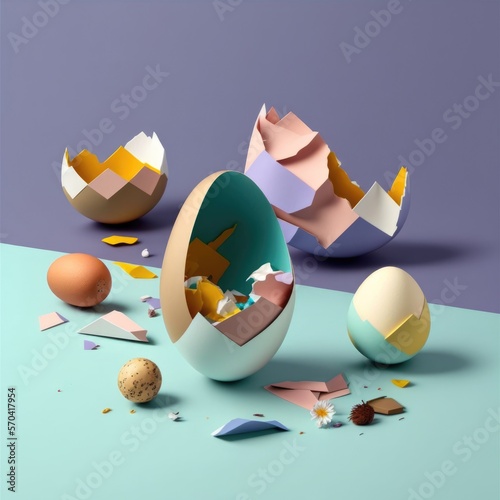 cracked design eggs colourful 