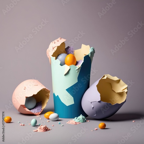 cracked design eggs colourful 