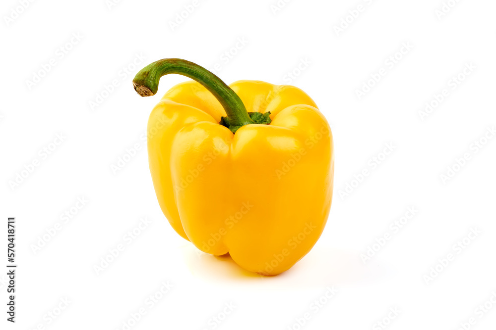 Yellow Bell pepper, isolated on white background. Yellow Bell pepper, isolated on white background.