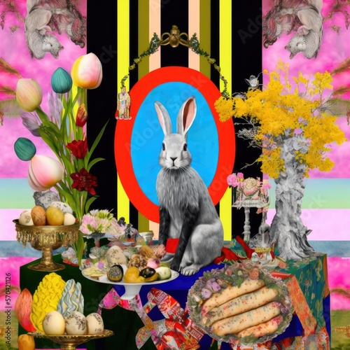 wrapping paper grafik as happy easter edition