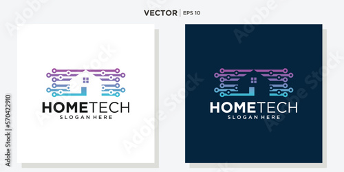 home tech logo. The logo is used for home technology  smart home companies