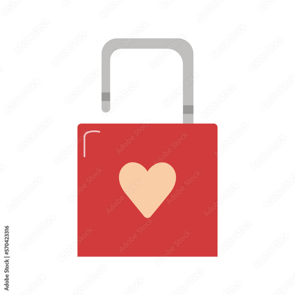 isolated valentines lock heart symbol on white background isolated valentines lock heart symbol on white background