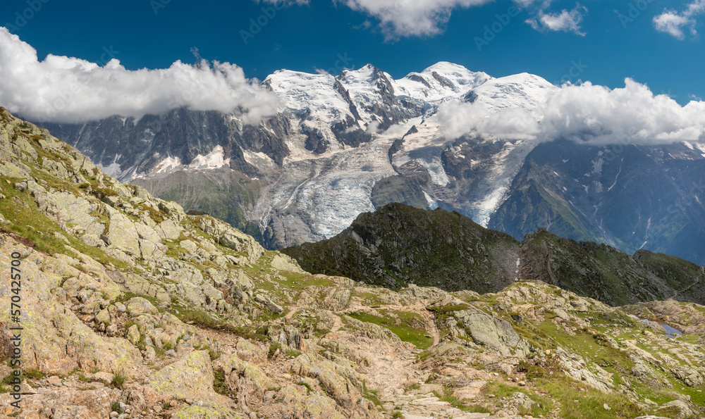 The Mont Blanc massif  - Chamonix.