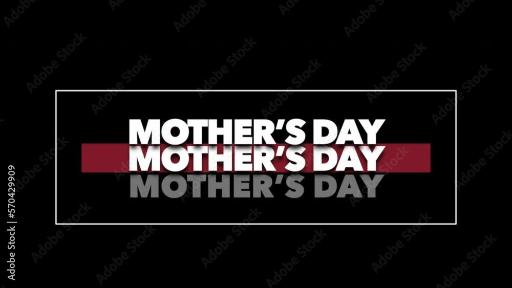 Repeat Mothers Day text in frame on fashion black gradient, motion abstract holidays, family and promo style background Repeat Mothers Day text in frame on fashion black gradient, motion abstract holidays, family and promo style background