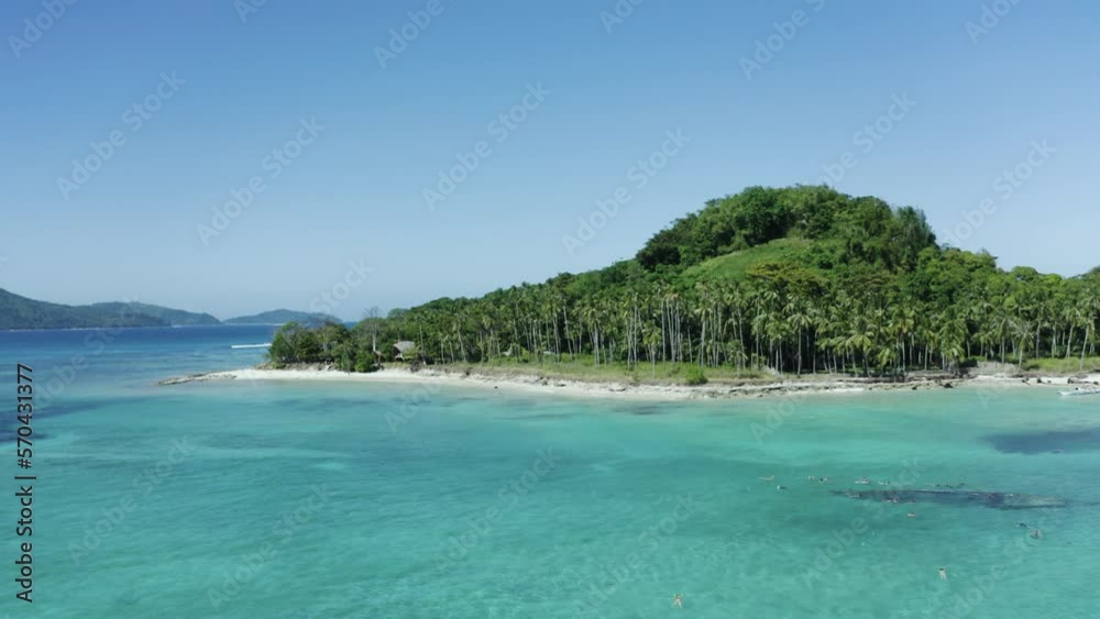 A beautiful island in the blue sea of the Philippines. A beautiful island in the blue sea of the Philippines.