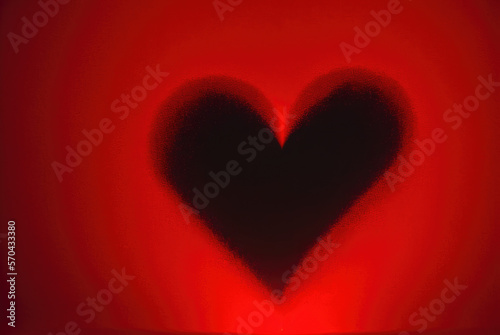 red heart background - stylized - Generative AI