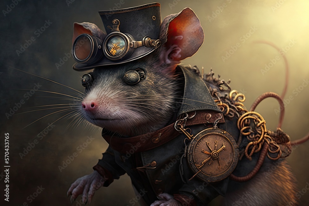steampunk rat, ai Stock Illustration | Adobe Stock