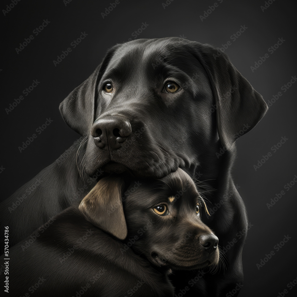 Labrador Retriever and Puppy Labrador Retriever and Puppy