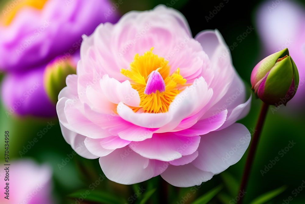 HERMOSA FLOR ROSADA, DALIA EN PRIMER PLANO, BOSQUE DE FLORES ROSADAS