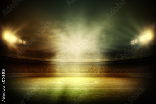 Soccer field and the bright lights background