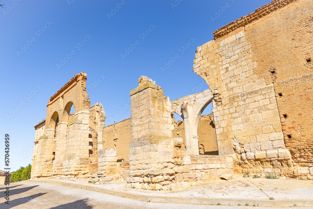 ruins of the church of San Juan in Moral de la Reina, province of Valladolid, Castile and Leon, Spain