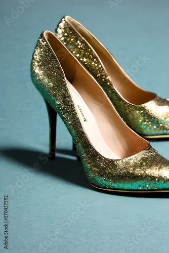 pair of shoes, beauty, style, object, pair, stiletto, wear, foot, woman, glamour, stylish, black, isolated, generative ai