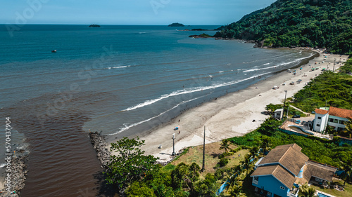 Peruíbe Litoral Sul Paulista Baixada Santista São Paulo Praia Barco Pesca Pescadores Pescaria Peixes Oceano Mar Turismo Férias Verão Natureza Rio Água Areia Aérea Paradisíaco 