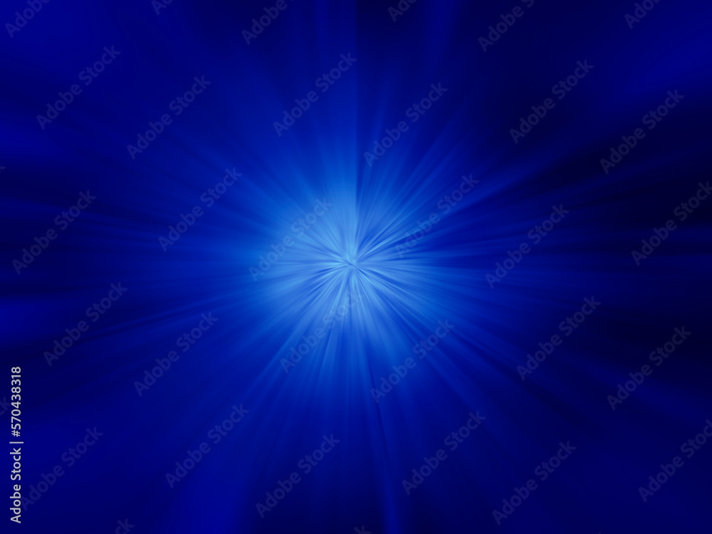 Radial Blur On A Blue Abstract Background