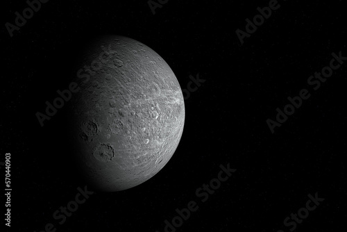 Dione, the moon of Saturn - Solar System © BreizhAtao