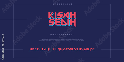 Modern abstract digital alphabet font. Minimal technology typography, Creative urban sport fashion futuristic font and with numbers. vector illustration