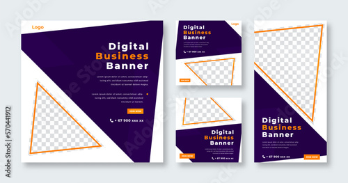 Digital Business Banner for Social Media Post, Mobile App, Banners, Promotinal and Presentation Flyer Template